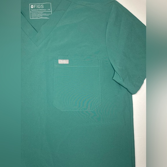 Figs Men’s Leon Three Pocket Short Sleeve Scrub Top Eucalyptus Size M PO #3658 - Picture 3 of 8